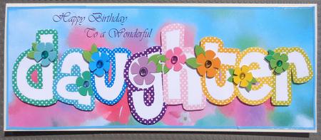 Rainbow Dotty Floral Daughter Large Dl by Linda Short