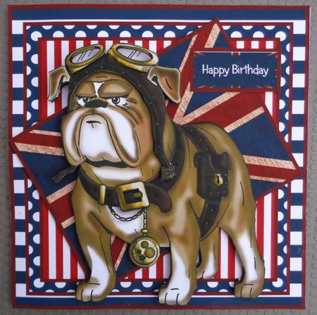 The Bulldog Card Front Kit by Linda Short