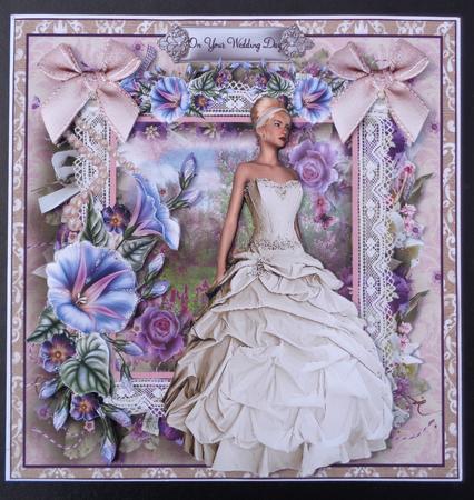 Beautiful Bride Card Front Kit by Linda Short