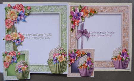 Floral Cupcake 8x8 Insert Bumper Kit by Linda Short