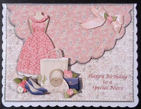 Retail Therapy Scalloped Faux Envelope Card by Linda Short