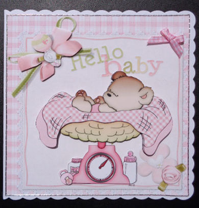 8x8 Hello Baby Girl Mini Kit by Linda Short