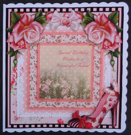 Insert to Compliment Pink Rose Shoes by Linda Short