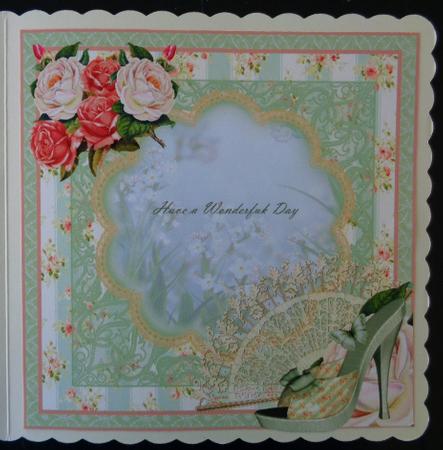 Insert to Compliment the Green Rose Shoes by Linda Short