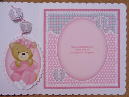 New Baby Girl Insert to Match Card by Linda Short