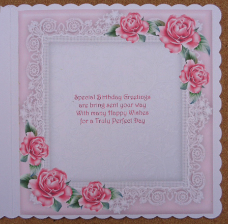 Beautiful Pink Rose 8x8 Insert by Linda Short