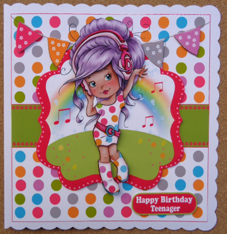 Summer Polka Dot Birthday Mini Card Kit by Linda Short