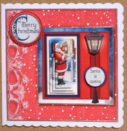 Cardtopper Santa is Coming 421 by Linda Short