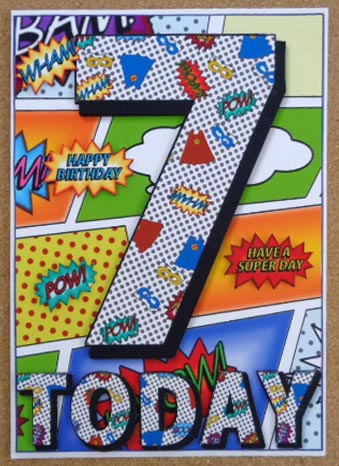 7 Today Comic Book Birthday A5 by Linda Short