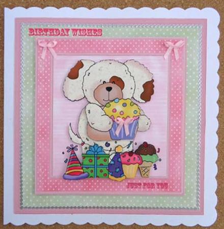 Beary Happy Birthday to You 7x7 Card by Linda Short
