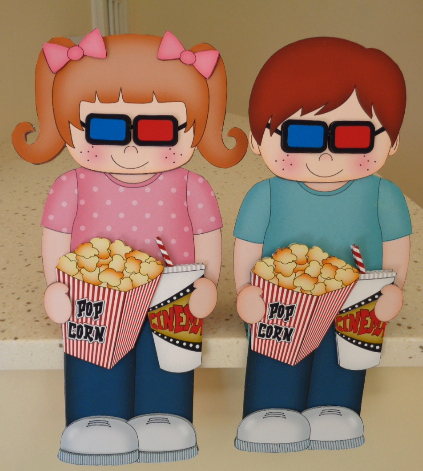 3D on the Shelf Card Kit - 3D Film Night Connor by Linda Short