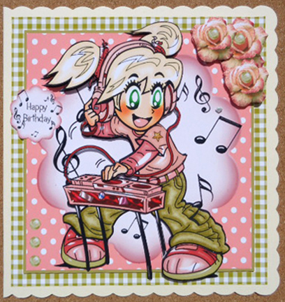 Dj Queen Card Front Kit by Linda Short