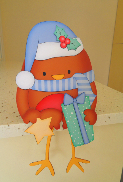 3D on the Shelf Card Kit - Christmas Bobbin Robin by Linda Short