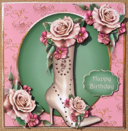 Fabulous Boot & Champagne Roses by Linda Short