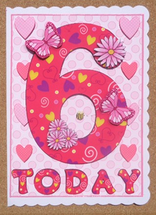 Six Today Girl Butterflies and Flowers A5 Decoupage Featured Gallery Photo