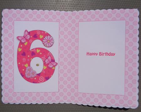 Six Today Girl Butterflies and Flowers A5 Insert by Linda Short