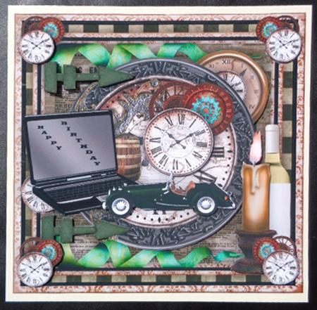 Metal Works Male Card by Linda Short