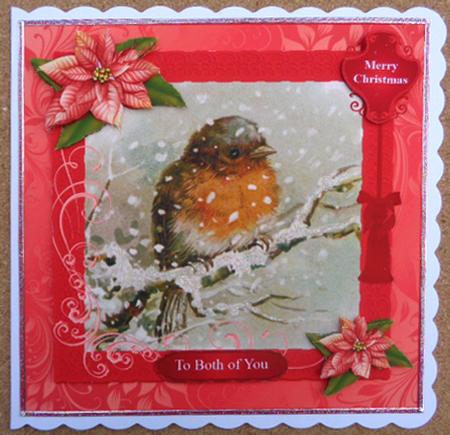 Christmas Robin Scene Mini Kit & Decoupage by Linda Short
