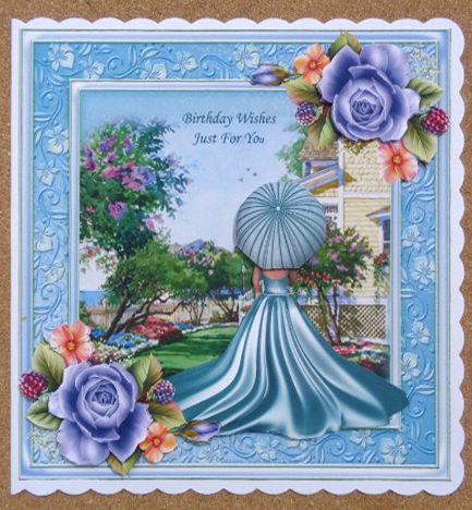 A Stroll in the Garden Card Front by Linda Short