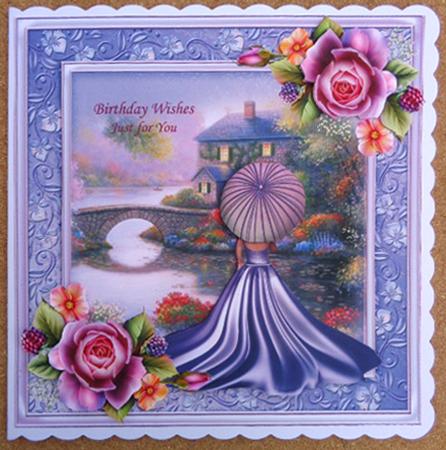 A Stroll by the Lake Card Front by Linda Short