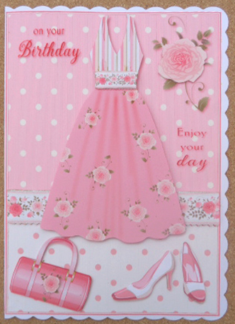Pretty Pink Roses Birthday Dress by Linda Short