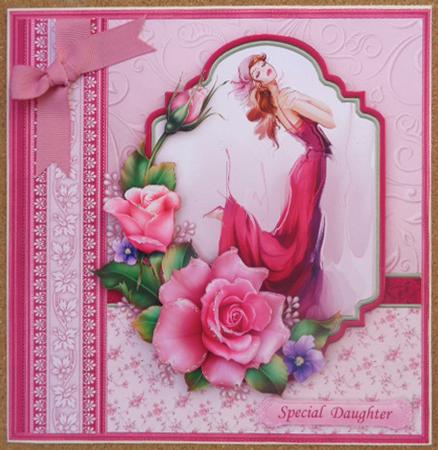 Lady Rose Female Birthday Mother's Day 8" Decoupage Mini Kit by Linda Short
