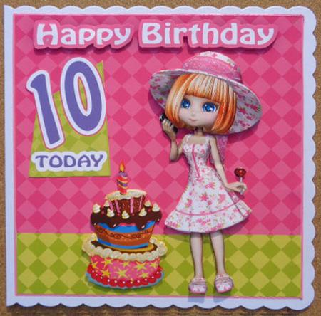 Cute Little Girl and Cake Mini Kit by Linda Short