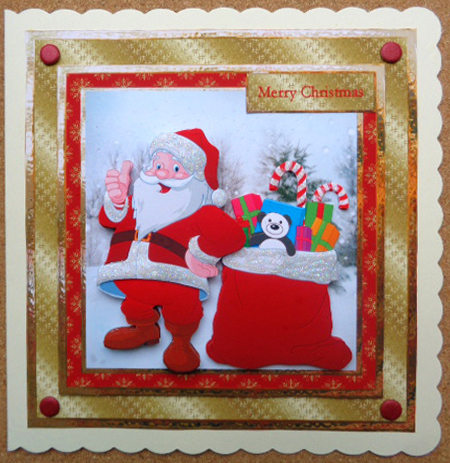 Santa with His Toy Sack Mini Kit by Linda Short