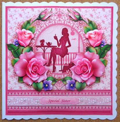 Shopping Coffee Break & Roses 8x8 Mini Kit & Decoupage by Linda Short