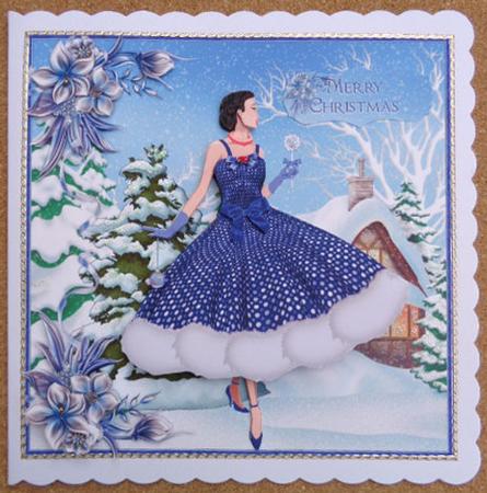 1950's Lady Christmas Snow Mini Kit by Linda Short