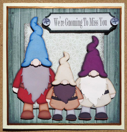 Gnomies - Humorous 7inch Square Topper by Linda Short