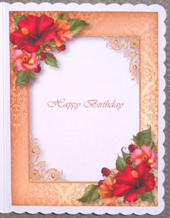 Magenta Hibiscus Beauty Insert by Linda Short