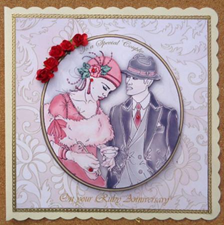 Deco Romance 8x8 Topper Sheet by Linda Short