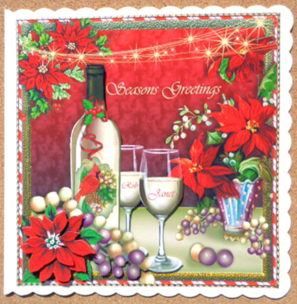 Sparkling Wine 8x8 Cf by Linda Short