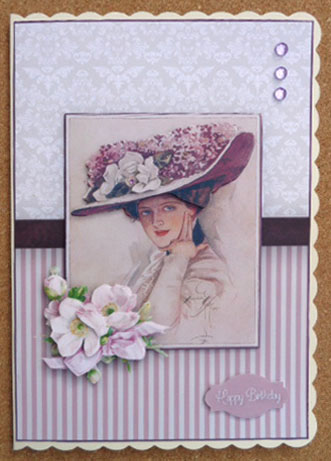 Lady in Purple Quick Card by Linda Short