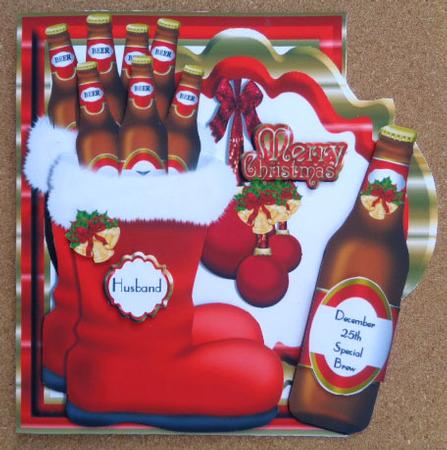 Fill Your Boots - Beer - Over the Edge 8x8 by Linda Short