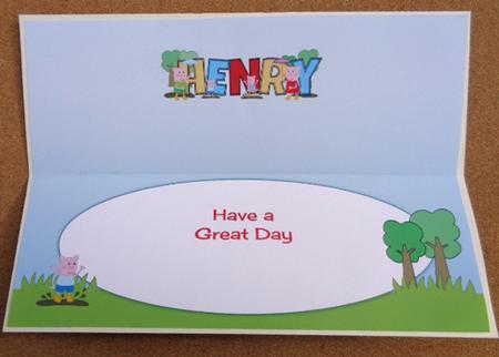 Pinkie Pigs Day Out Henry Large Dl Insert by Linda Short