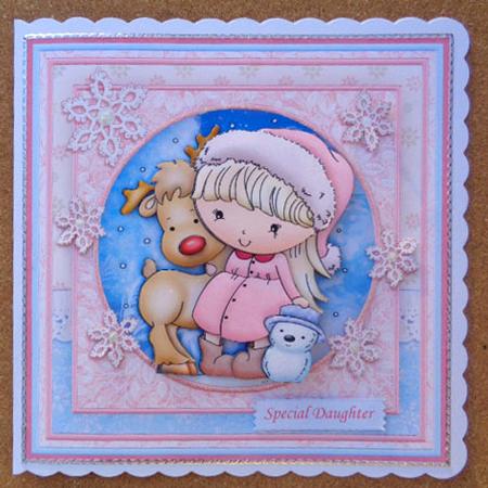 Penny's Snowy Pals Christmas 8x8 Decoupage Mini Kit by Linda Short