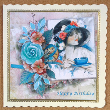 Rose of Time Topper with Decoupage by Linda Short