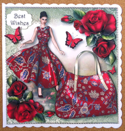 Handbags & Gladrags Matching Magenta 8x8 Quick Topper by Linda Short
