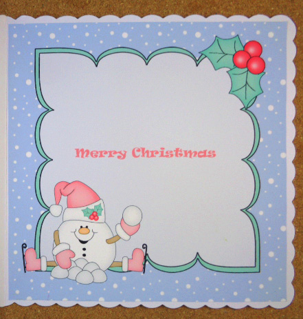 8 x 8 Christmas Skating Snowball Sam Insert by Linda Short