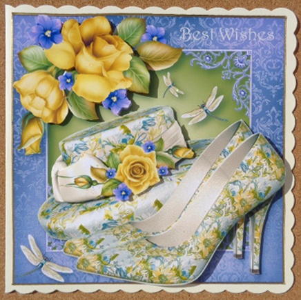 Head Over Heels Dragonfly Roses by Linda Short
