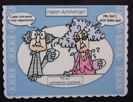 Stella and Gus with His Anniversary Pants by Linda Short