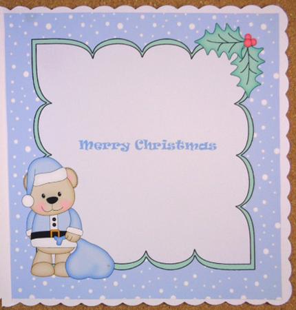 8 x 8 Christmas Livvy Bear's Sack Insert by Linda Short