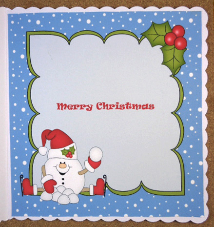 8 x 8 Christmas Skating Snowball Sam Insert by Linda Short