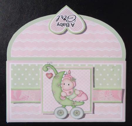 Baby Girl Buggy Money Wallet by Linda Short