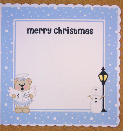 8 x 8 Christmas Angel Livvy Bear Insert by Linda Short