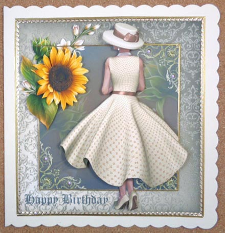 Elegant Lady & Sunflowers Mini Kit by Linda Short