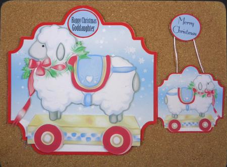 Christmas Lamb Shaped Mini Card Kit by Linda Short