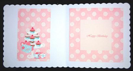 Tea Party Insert for Square Card by Linda Short